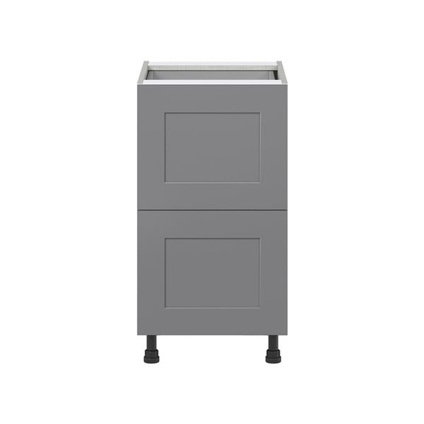 Hugo&Borg Beaumont 18 x 34.5 x 24.88-in Painted Slate Grey Drawer Base Semi-Custom Cabinet