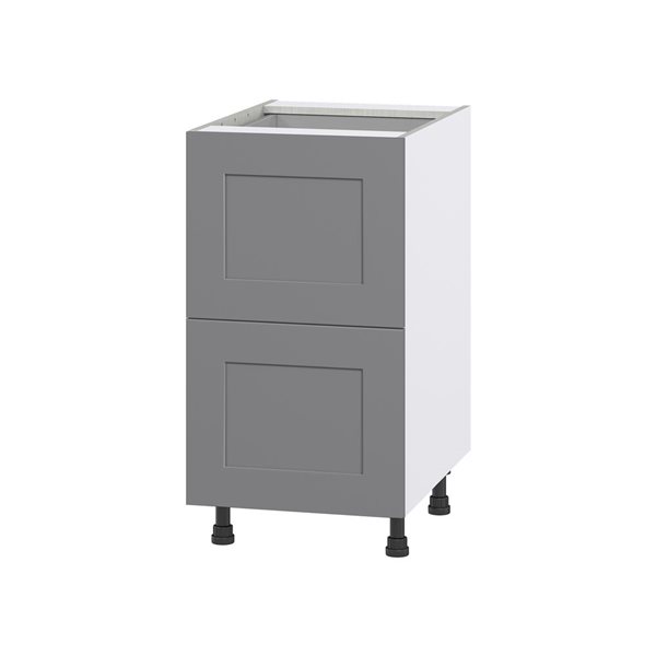 Hugo&Borg Beaumont 18 x 34.5 x 24.88-in Painted Slate Grey Drawer Base Semi-Custom Cabinet