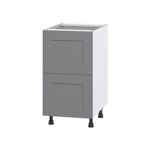 Hugo&Borg Beaumont 18 x 34.5 x 24.88-in Painted Slate Grey Drawer Base Semi-Custom Cabinet