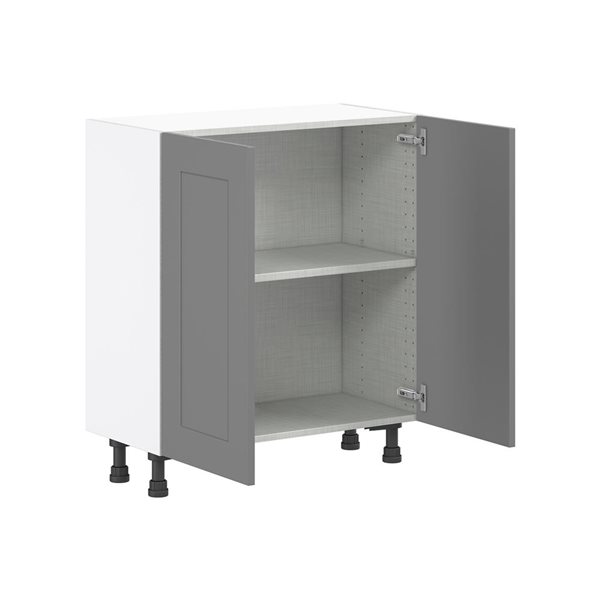 Hugo&Borg Beaumont 30 x 34.5 x 14.88-in Painted Slate Grey Door Base Semi-Custom Cabinet