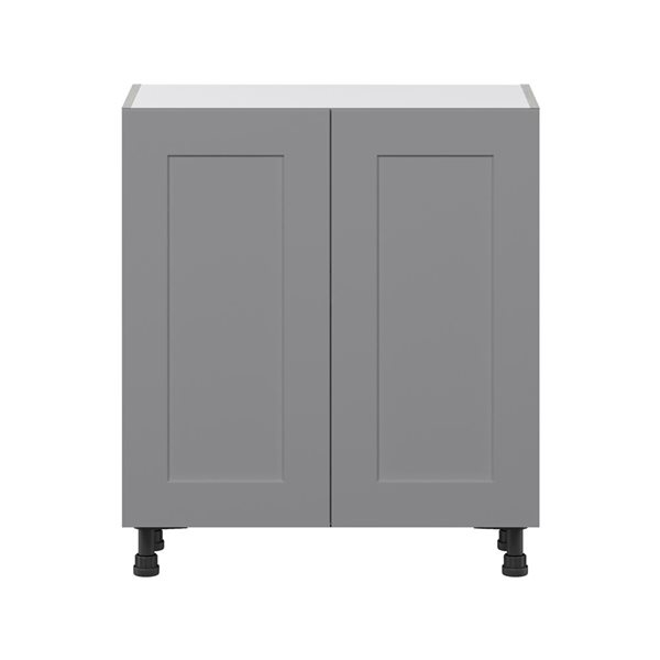 Hugo&Borg Beaumont 30 x 34.5 x 14.88-in Painted Slate Grey Door Base Semi-Custom Cabinet