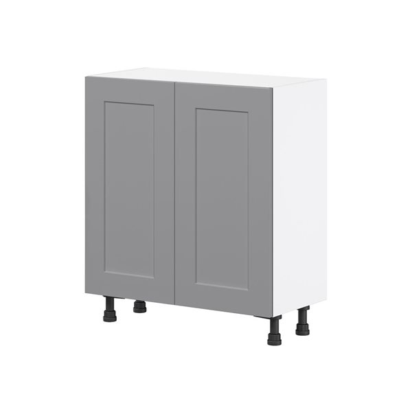 Hugo&Borg Beaumont 30 x 34.5 x 14.88-in Painted Slate Grey Door Base Semi-Custom Cabinet