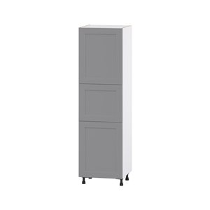 Hugo&Borg Beaumont 24 x 84.5 x 24.88-in Painted Slate Grey Door Pantry Semi-Custom Cabinet