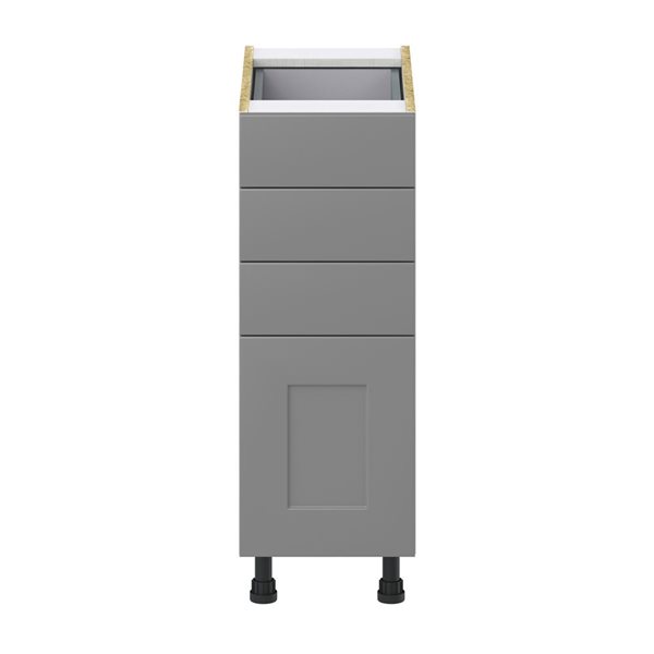 Hugo&Borg Beaumont 12 x 34.5 x 24.88-in Painted Slate Grey Drawer Base Semi-Custom Cabinet