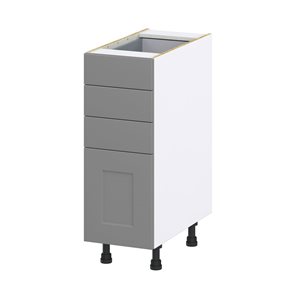 Hugo&Borg Beaumont 12 x 34.5 x 24.88-in Painted Slate Grey Drawer Base Semi-Custom Cabinet