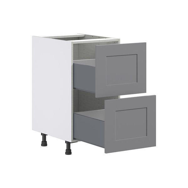 Hugo&Borg Beaumont 18 x 34.5 x 24.88-in Painted Slate Grey Drawer Base Semi-Custom Cabinet