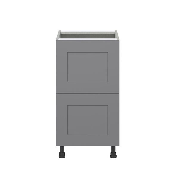 Hugo&Borg Beaumont 18 x 34.5 x 24.88-in Painted Slate Grey Drawer Base Semi-Custom Cabinet