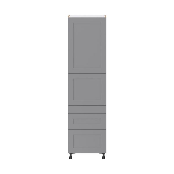 Hugo&Borg Beaumont 24 x 89.5 x 24.88-in Painted Slate Grey Door and Drawer Pantry Semi-Custom Cabinet