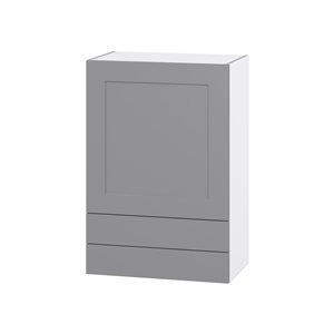 Hugo&Borg Beaumont 24 x 35 x 14.88-in Painted Slate Grey Door and Drawer Wall Semi-Custom Cabinet