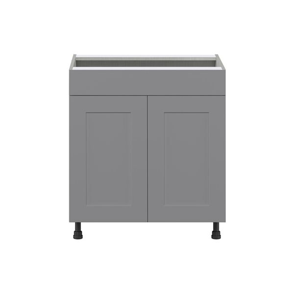 Hugo&Borg Beaumont 30 x 34.5 x 24.88-in Painted Slate Grey Sink Base Semi-Custom Cabinet