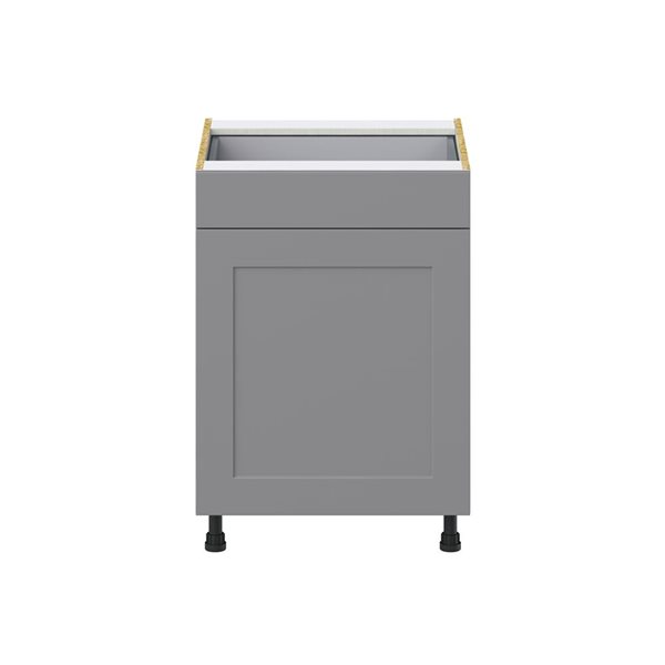 Hugo&Borg Beaumont 24 x 34.5 x 24.88-in Painted Slate Grey Drawer Base Semi-Custom Cabinet