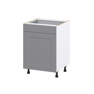 Hugo&Borg Beaumont 24 x 34.5 x 24.88-in Painted Slate Grey Drawer Base Semi-Custom Cabinet