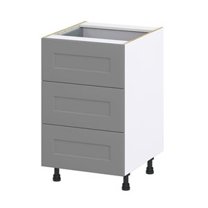 Hugo&Borg Beaumont 21 x 34.5 x 24.88-in Painted Slate Grey Drawer Base Semi-Custom Cabinet