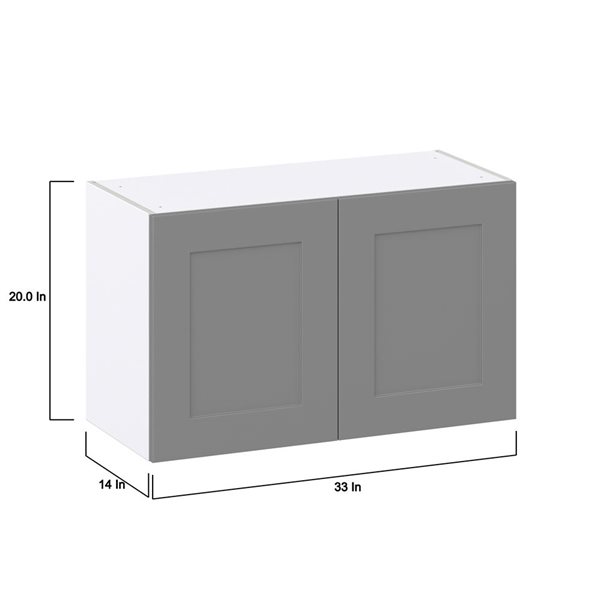 Hugo&Borg Beaumont 33 x 20 x 14.88-in Painted Slate Grey Door Wall Semi-Custom Cabinet