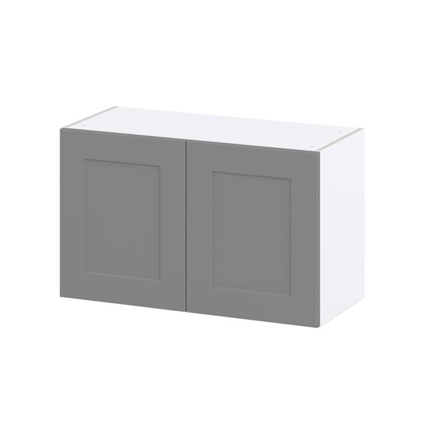 Hugo&Borg Beaumont 33 x 20 x 14.88-in Painted Slate Grey Door Wall Semi-Custom Cabinet