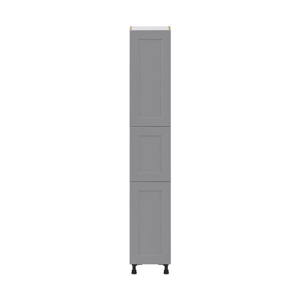 Hugo&Borg Beaumont 15 x 89.5 x 24.88-in Painted Slate Grey Door Pantry Semi-Custom Cabinet