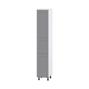 Hugo&Borg Beaumont 15 x 89.5 x 24.88-in Painted Slate Grey Door Pantry Semi-Custom Cabinet