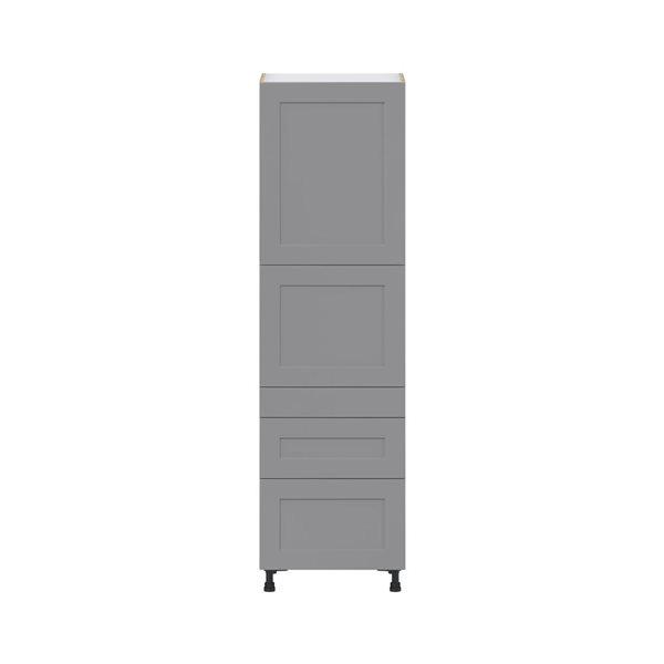 Hugo&Borg Beaumont 24 x 84.5 x 24.88-in Painted Slate Grey Door and Drawer Pantry Semi-Custom Cabinet