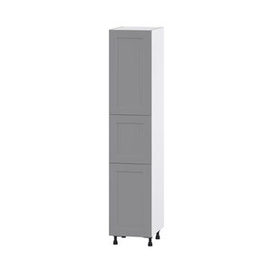 Hugo&Borg Beaumont 18 x 89.5 x 24.88-in Painted Slate Grey Door and Drawer Pantry Semi-Custom Cabinet