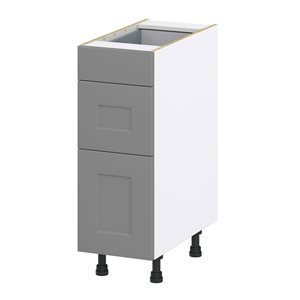 Hugo&Borg Beaumont 12 x 34.5 x 24.88-in Painted Slate Grey Drawer Base Semi-Custom Cabinet