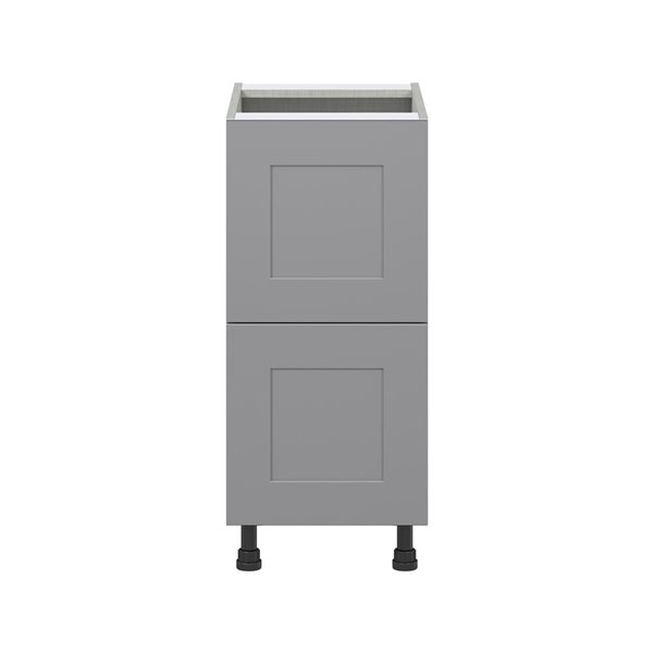 Hugo&Borg Beaumont 15 x 34.5 x 24.88-in Painted Slate Grey Drawer Base Semi-Custom Cabinet