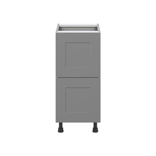 Hugo&Borg Beaumont 15 x 34.5 x 24.88-in Painted Slate Grey Drawer Base Semi-Custom Cabinet