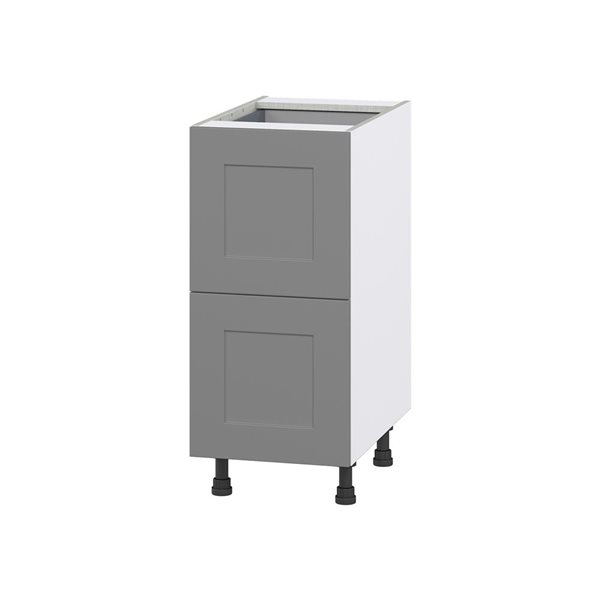 Hugo&Borg Beaumont 15 x 34.5 x 24.88-in Painted Slate Grey Drawer Base Semi-Custom Cabinet