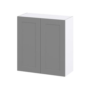 Hugo&Borg Beaumont 33 x 35 x 14.88-in Painted Slate Grey Door Wall Semi-Custom Cabinet