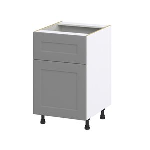 Hugo&Borg Beaumont 21 x 34.5 x 24.88-in Painted Slate Grey Door and Drawer Base Semi-Custom Cabinet