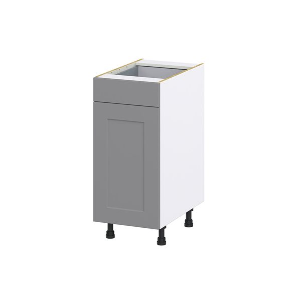 Hugo&Borg Beaumont 15 x 34.5 x 24.88-in Painted Slate Grey Drawer Base Semi-Custom Cabinet