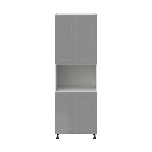 Hugo&Borg Beaumont 30 x 89.5 x 24.88-in Painted Slate Grey Door Pantry Semi-Custom Cabinet