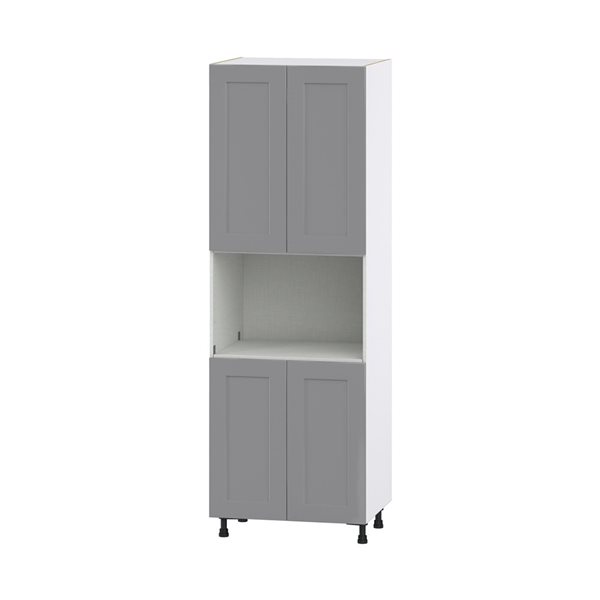 Hugo&Borg Beaumont 30 x 89.5 x 24.88-in Painted Slate Grey Door Pantry Semi-Custom Cabinet