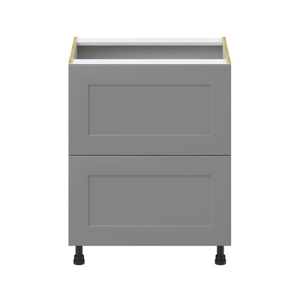 Hugo&Borg Beaumont 27 x 34.5 x 24.88-in Painted Slate Grey Drawer Base Semi-Custom Cabinet