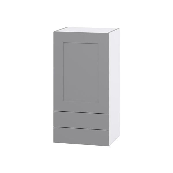 Hugo&Borg Beaumont 18 x 35 x 14.88-in Painted Slate Grey Door and Drawer Wall Semi-Custom Cabinet