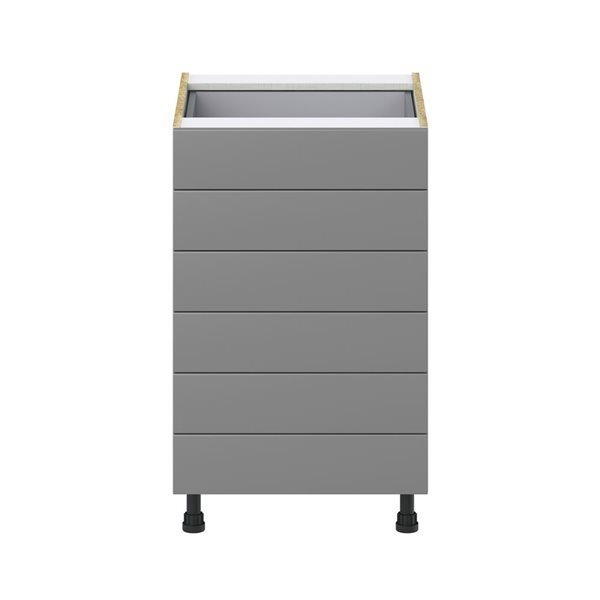 Hugo&Borg Beaumont 21 x 34.5 x 24.88-in Painted Slate Grey Drawer Base Semi-Custom Cabinet