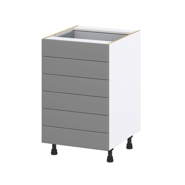 Hugo&Borg Beaumont 21 x 34.5 x 24.88-in Painted Slate Grey Drawer Base Semi-Custom Cabinet