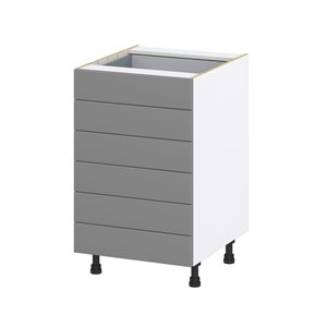 Hugo&Borg Beaumont 21 x 34.5 x 24.88-in Painted Slate Grey Drawer Base Semi-Custom Cabinet