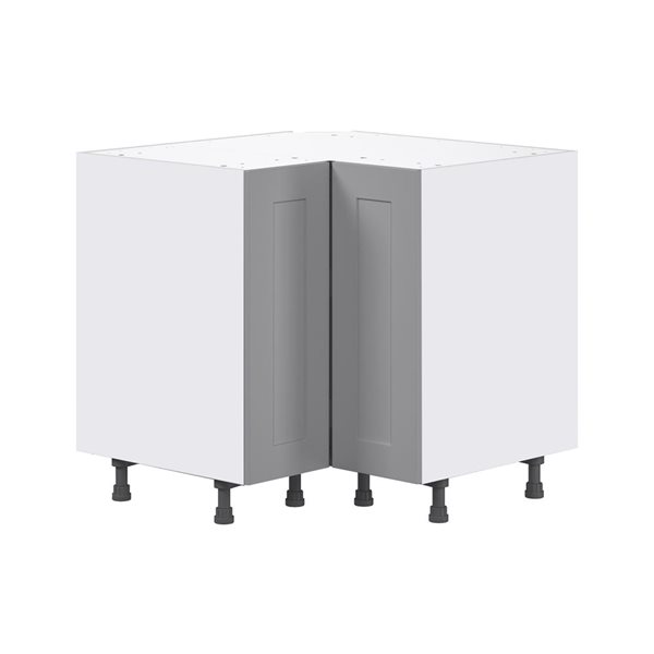 Hugo&Borg Beaumont 36 x 34.5 x 36-in Painted Slate Grey Lazy Susan Corner Base Semi-Custom Cabinet