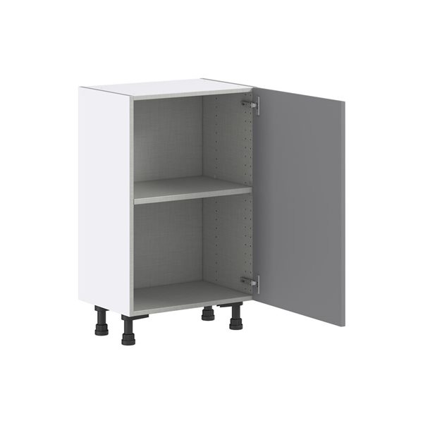 Hugo&Borg Beaumont 21 x 34.5 x 14.88-in Painted Slate Grey Door Base Semi-Custom Cabinet