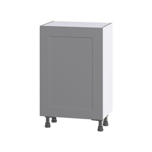 Hugo&Borg Beaumont 21 x 34.5 x 14.88-in Painted Slate Grey Door Base Semi-Custom Cabinet