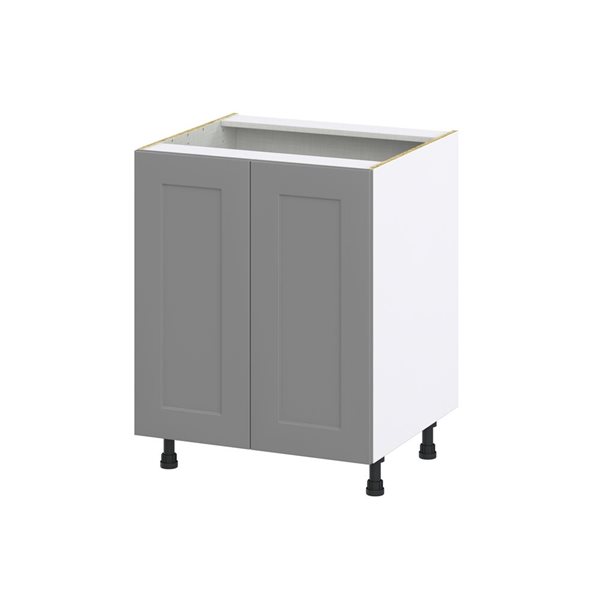 Hugo&Borg Beaumont 27 x 34.5 x 24.88-in Painted Slate Grey Door Base Semi-Custom Cabinet