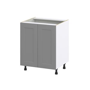 Hugo&Borg Beaumont 27 x 34.5 x 24.88-in Painted Slate Grey Door Base Semi-Custom Cabinet