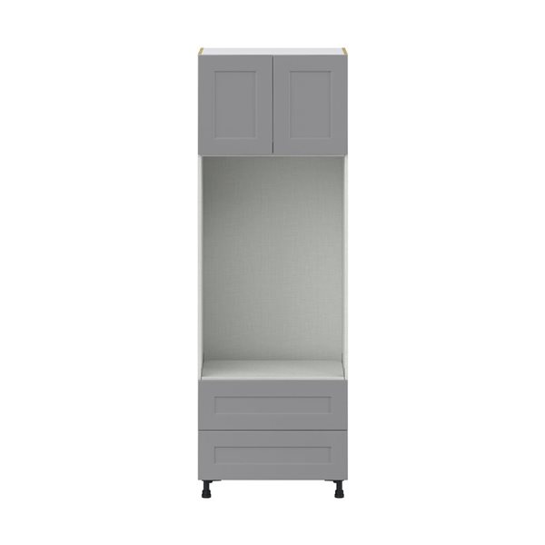 Hugo&Borg Beaumont 30 x 89.5 x 24.88-in Painted Slate Grey Door and Drawer Pantry Semi-Custom Cabinet