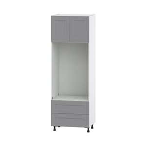 Hugo&Borg Beaumont 30 x 89.5 x 24.88-in Painted Slate Grey Door and Drawer Pantry Semi-Custom Cabinet