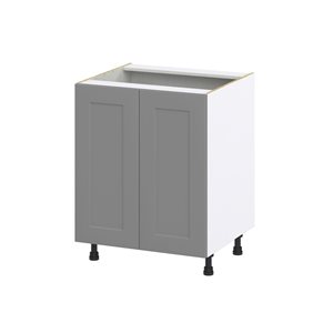 Hugo&Borg Beaumont 27 x 34.5 x 24.88-in Painted Slate Grey Door and Drawer Base Semi-Custom Cabinet