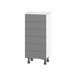 Hugo&Borg Beaumont 15 x 34.5 x 14.88-in Painted Slate Grey Drawer Base Semi-Custom Cabinet