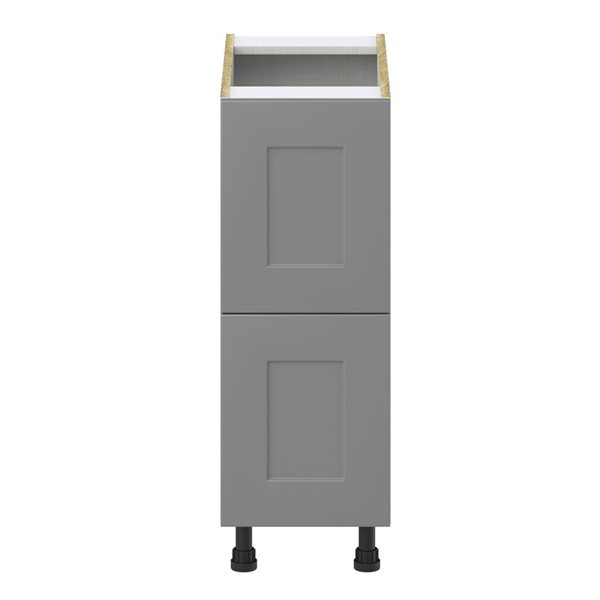 Hugo&Borg Beaumont 12 x 34.5 x 24.88-in Painted Slate Grey Drawer Base Semi-Custom Cabinet