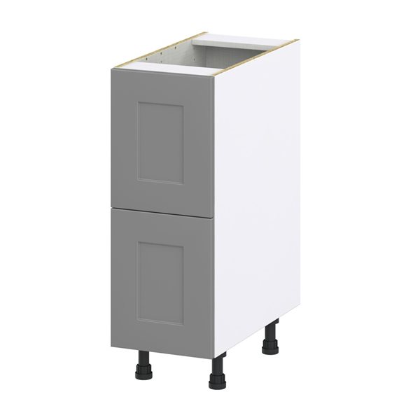 Hugo&Borg Beaumont 12 x 34.5 x 24.88-in Painted Slate Grey Drawer Base Semi-Custom Cabinet