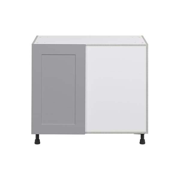 Hugo&Borg Beaumont 39 x 34.5 x 24.88-in Painted Slate Grey Blind Corner Base Semi-Custom Cabinet