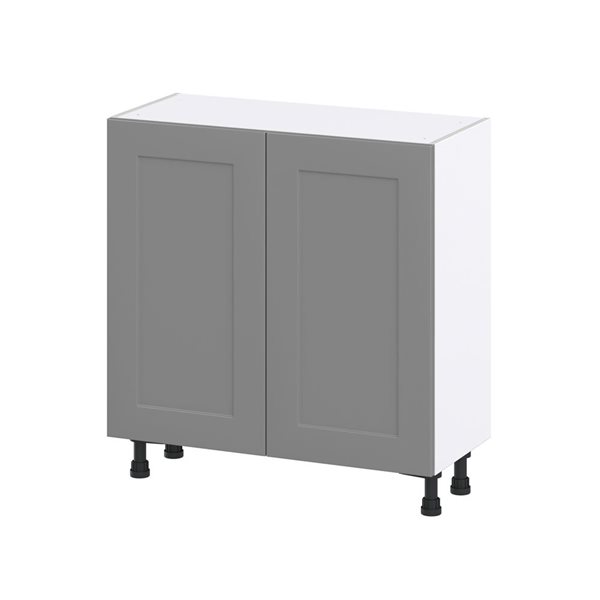 Hugo&Borg Beaumont 33 x 34.5 x 14.88-in Painted Slate Grey Door Base Semi-Custom Cabinet